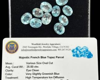 REAL Majestic French Blue Topaz Appraisal 