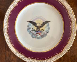 White House Dessert Plate Abraham Lincoln