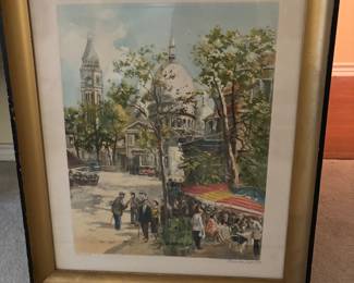 Framed and Signed Art of Paris