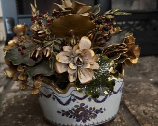 Vintage Metal Flower Basket