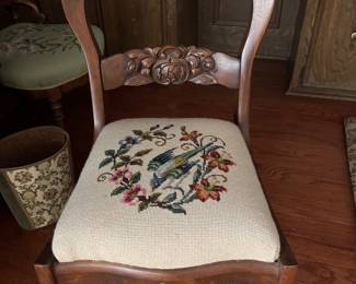 Antique Needlepoint Chair