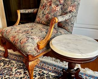 One of Pair of Beachly Furniture Carved Beechwood, Rococo Style Foliate Carved Arms and Legs