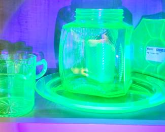 Great selection of antique uranium glass