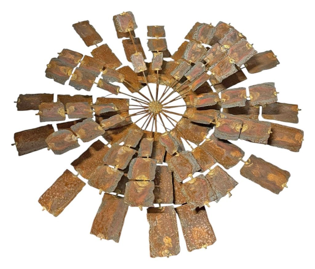 70s Iron MCM Outdoor Starburst Decor 