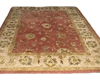 Mauve Floral Area Rug