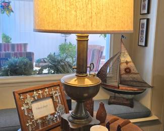 Close-up of a vintage lamp from the 1960s... We have several!