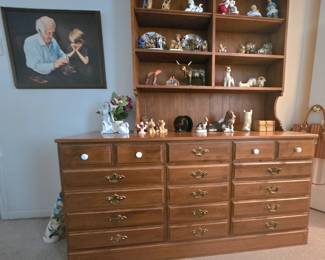 Sprague & Carleton Solid Rock Maple from Keene, New Hampshire - Dresser with bookshelf and matching corner desk