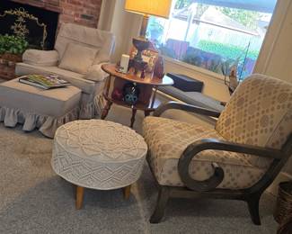 Chairs and ottomans