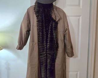 Mink-lined overcoat