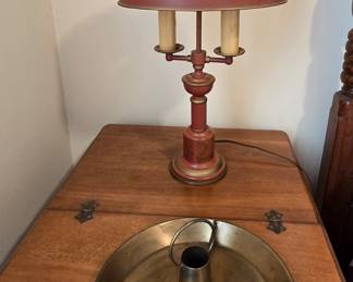 1960s metal tole lamp