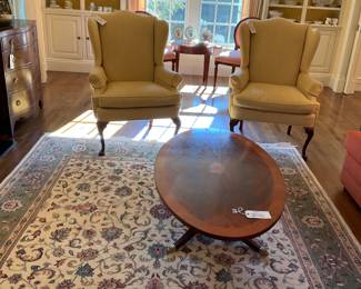 HEKMAN MAHOGANY INLAY COFFEE TABLE