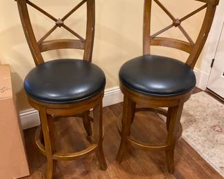 FOUR  KITCHEN COUNTER STOOLS