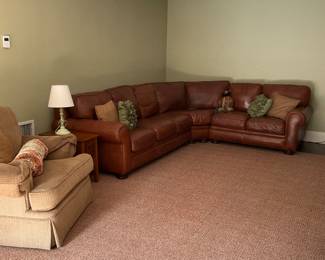 Leather sofa by Hancock and moore