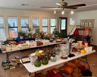 Candles, baskets, purses, boots, faux flowers, and much more.