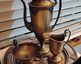 Silver plated Deco tea set