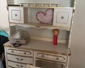 Vintage desk with hutch