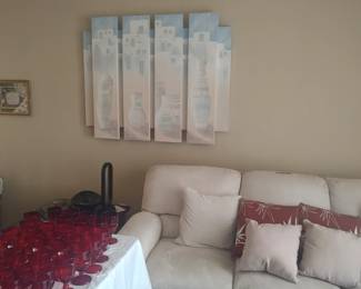 Southwestern wall art, recliner sofa