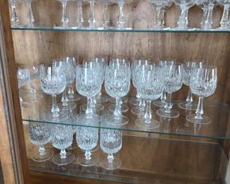 Gorham water goblets, wine glasses, and compotes all in the same pattern