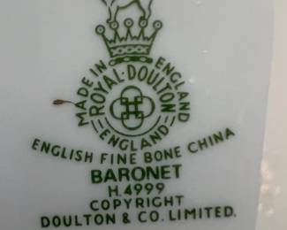 And this second China set is Royal Doulton, with Baronet pattern.