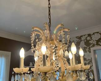 There are a number of chandeliers or hanging lamps.  