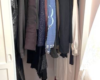 There are a few clothes and shoes here.  Come find your size!