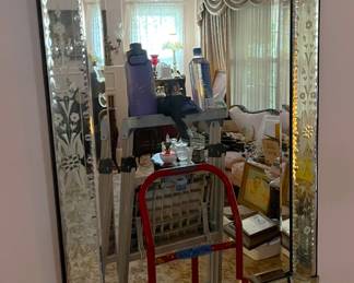 This wall-hung mirror is not a bad addition to your home.