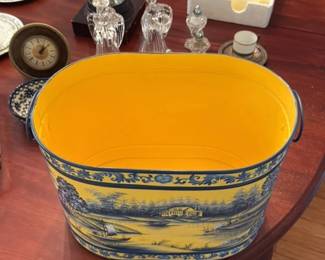 Vintage French Country Scene Ice Bucket
