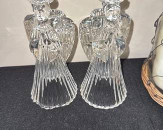 Crystal Angel Candlestick Holders