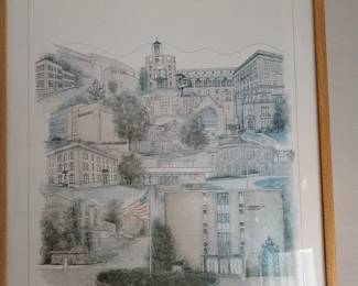 University of Scranton Campus Lithograph
