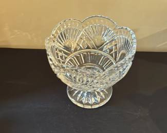 Cut Crystal Footed Compote Bowl