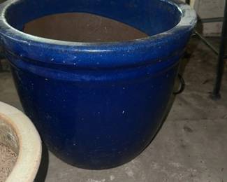 Large Cobalt Blue Ceramic Planter Pot