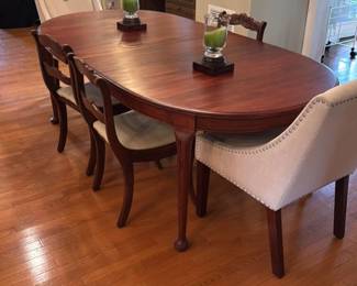 Mahogany Dining Table and Chairs Set