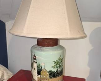 Coastal Scene Ceramic Table Lamp
