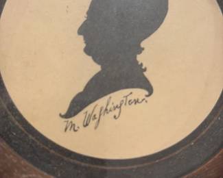 Pair of Framed Silhouettes, "M. Washington" and G.Hofshington"