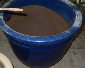 Large Cobalt Blue Ceramic Planter Pot
