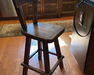 Antique Oak Pub Chairs