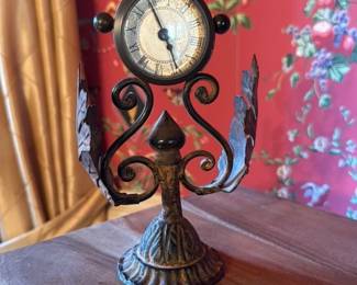 Ornate Metal Table Clock