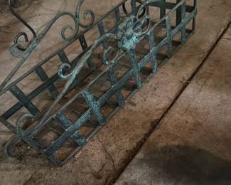 Vintage Wrought Iron Planter Basket