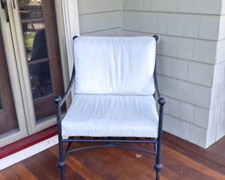 Wrought Iron Loveseat and Coffee Table Set with Glass Top