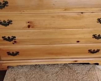 Pine Dresser with Woven Base