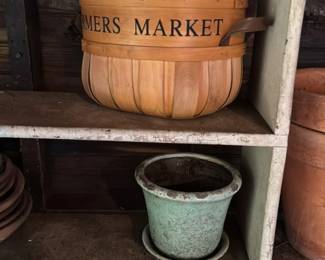 Vintage Farmers Market Wooden Basket