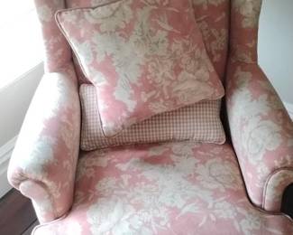 Floral Wingback Armchair