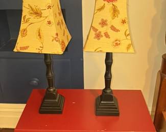 Pair of Vintage Floral Table Lamps