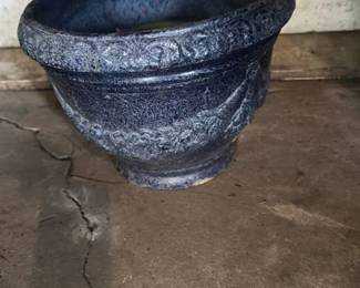 Cobalt Blue Glazed Earthenware Planter