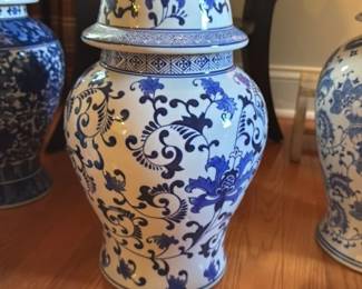 blue and white Porcelain Ginger Jar