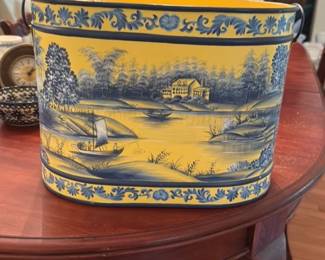 Vintage French Country Scene Ice Bucket