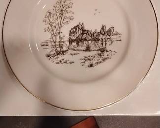 Vintage Stagecoach Dinner Plate