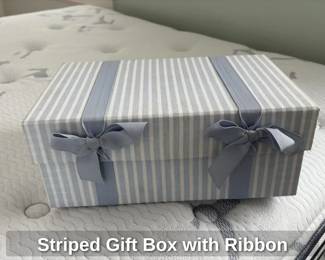 Striped Gift Box with Ribbon