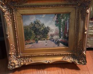 Ornate Gilt Frame Landscape Painting