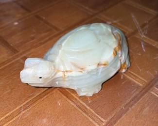 Carved Onyx Turtle Figurine
